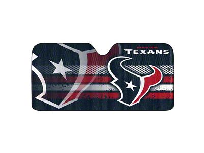 Windshield Sun Shade with Houston Texans Logo; Navy (Universal; Some Adaptation May Be Required)