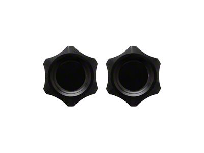 Fathouse Performance Billet AC Line Cap Kit; Black (15-24 Mustang)