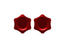 Fathouse Performance Billet AC Line Cap Kit; Red (15-25 Mustang)