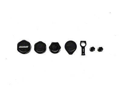 Fathouse Performance Billet Cap Kit; Black (18-24 Mustang, Excluding GT350 & GT500)