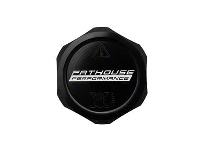 Fathouse Performance Billet Coolant Cap; Black (15-24 Mustang)