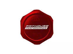 Fathouse Performance Billet Coolant Cap; Red (11-24 Mustang)