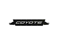 Fathouse Performance Radiator Plate with Coyote Lettering; Black (24-25 Mustang GT, Dark Horse)