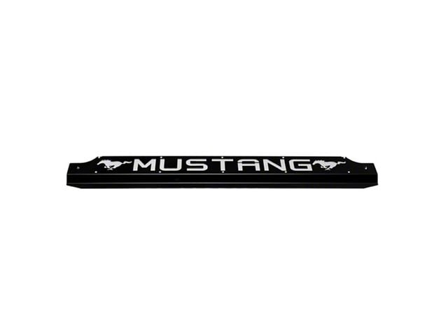 Fathouse Performance Radiator Plate with Mustang Lettering; Black (15-17 Mustang; 18-22 Mustang GT350, GT500)