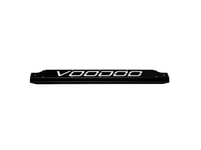 Fathouse Performance Radiator Plate with Voodoo Lettering; Black (15-17 Mustang; 18-22 Mustang GT350, GT500)
