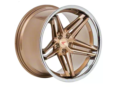 Ferrada Wheels CM1 Brushed Cobre with Chrome Lip Wheel; 20x10.5 (05-09 Mustang)