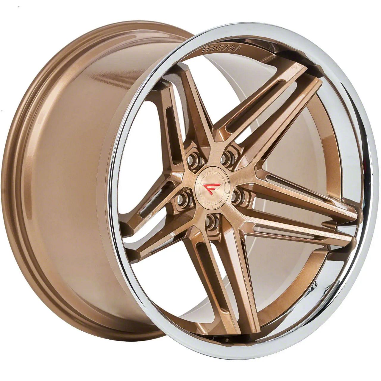 Ferrada Wheels Mustang CM1 Brushed Cobre with Chrome Lip
