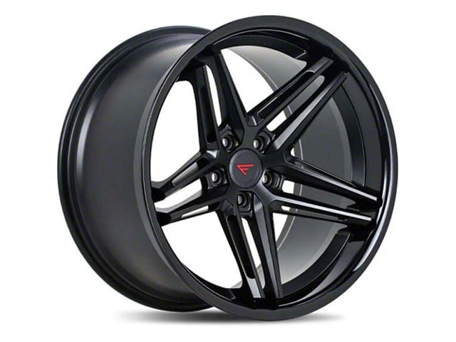 Ferrada Wheels CM1 Matte Black with Gloss Black Lip Wheel; 20x10.5 (05-09 Mustang)