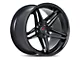 Ferrada Wheels CM1 Matte Black with Gloss Black Lip Wheel; 20x10.5 (05-09 Mustang)