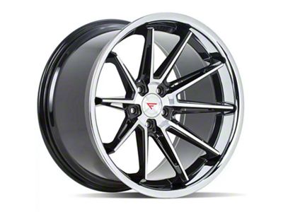 Ferrada Wheels CM2 Machine Black with Chrome Lip Wheel; 20x9; 25mm Offset (05-09 Mustang)