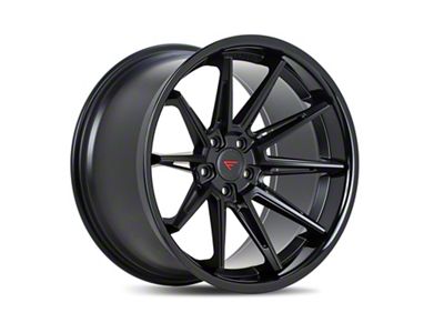 Ferrada Wheels CM2 Matte Black with Gloss Black Lip Wheel; Rear Only; 20x11 (05-09 Mustang)