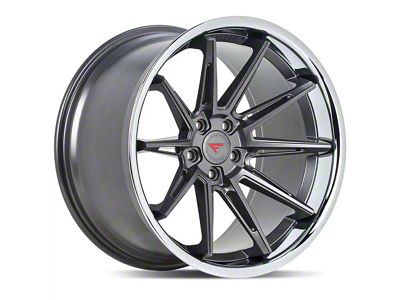 Ferrada Wheels CM2 Matte Graphite with Chrome Lip Wheel; 22x9.5 (06-10 RWD Charger)