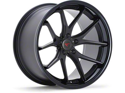 Ferrada Wheels FR2 Matte Black with Gloss Black Lip Wheel; Rear Only; 20x10; 13mm Offset (06-10 RWD Charger)
