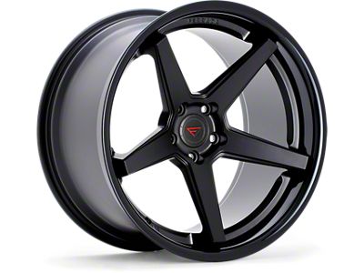 Ferrada Wheels FR3 Matte Black with Gloss Black Lip Wheel; 22x9.5; 12mm Offset (06-10 RWD Charger)