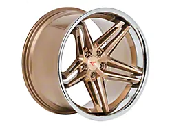Ferrada Wheels CM1 Brushed Cobre with Chrome Lip Wheel; Rear Only; 20x10.5 (10-15 Camaro)