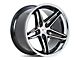 Ferrada Wheels CM1 Machine Black with Chrome Lip Wheel; Rear Only; 20x10.5 (10-15 Camaro)