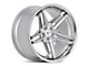 Ferrada Wheels CM1 Machine Silver with Chrome Lip Wheel; Rear Only; 20x10.5 (10-15 Camaro)