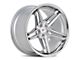 Ferrada Wheels CM1 Machine Silver with Chrome Lip Wheel; Rear Only; 20x11 (10-15 Camaro)