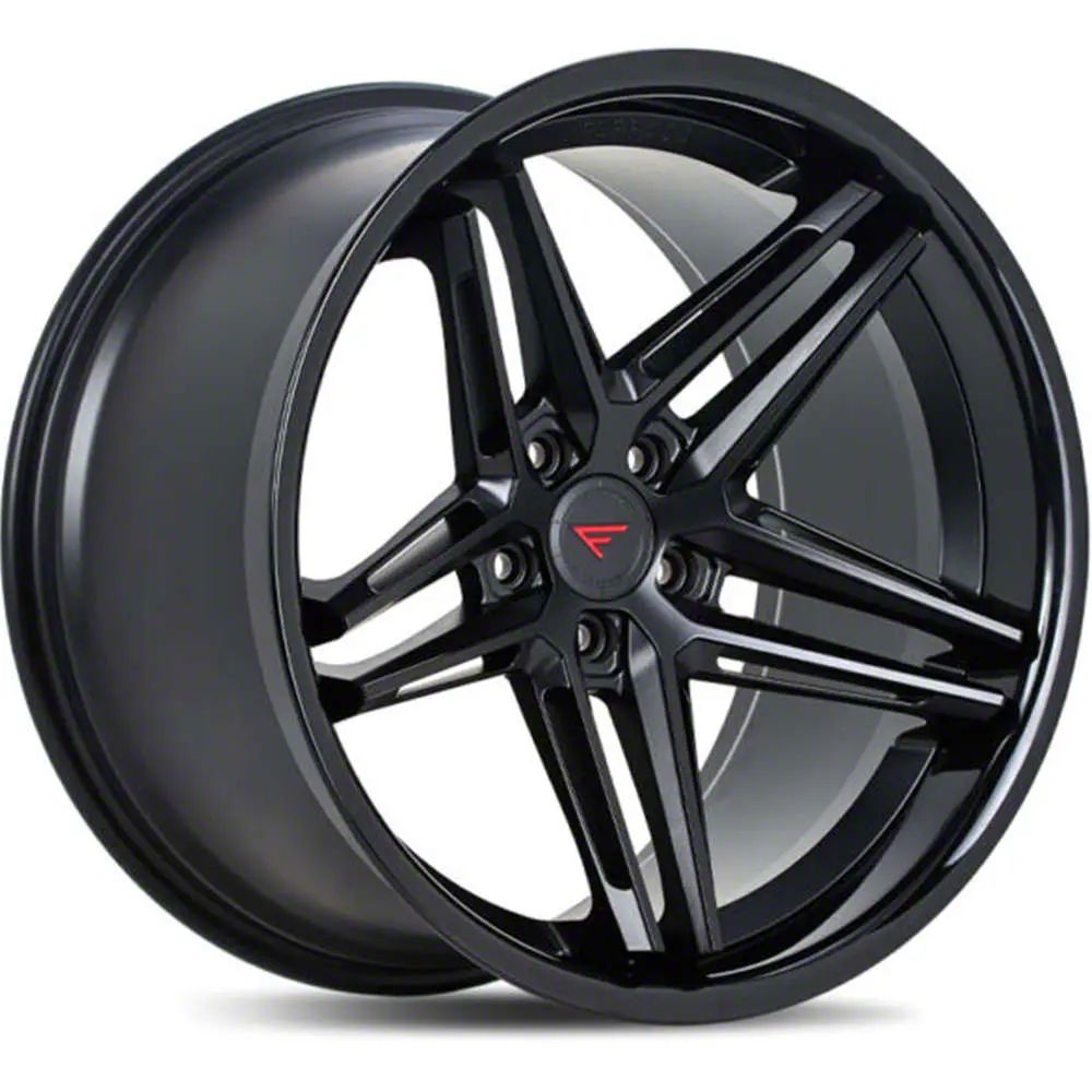 Spec-1 Camaro SP-52 Gloss Black and Red Machined Wheel; 20x8 Spec-1 Camaro SP-52 Gloss Black and Red Machined Wheel; 20x8