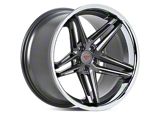 Ferrada Wheels CM1 Matte Graphite with Chrome Lip Wheel; 20x9; 35mm Offset (10-15 Camaro LS, LT, SS)