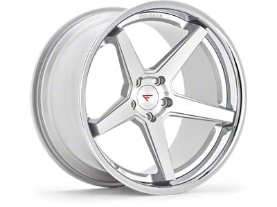 Ferrada Wheels FR3 Machine Silver with Chrome Lip Wheel; 20x9; 35mm Offset (10-15 Camaro, Excluding Z/28)