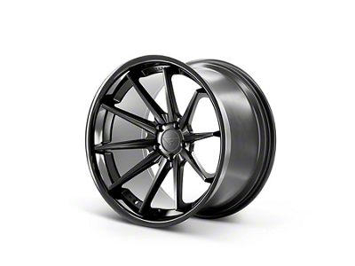 Ferrada Wheels FR4 Matte Black with Gloss Black Lip Wheel; Rear Only; 20x10.5 (10-15 Camaro)