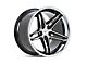 Ferrada Wheels CM1 Machine Black with Chrome Lip Wheel; 20x8.5 (10-14 Mustang)