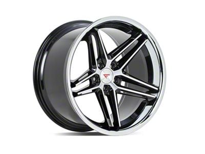 Ferrada Wheels CM1 Machine Black with Chrome Lip Wheel; 20x8.5 (10-14 Mustang)