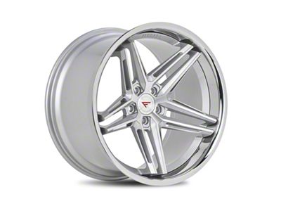 Ferrada Wheels CM1 Machine Silver with Chrome Lip Wheel; 20x10.5 (10-14 Mustang)