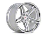 Ferrada Wheels CM1 Machine Silver with Chrome Lip Wheel; 20x9; 25mm Offset (10-14 Mustang)
