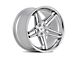 Ferrada Wheels CM1 Machine Silver with Chrome Lip Wheel; Rear Only; 20x10.5 (10-14 Mustang)