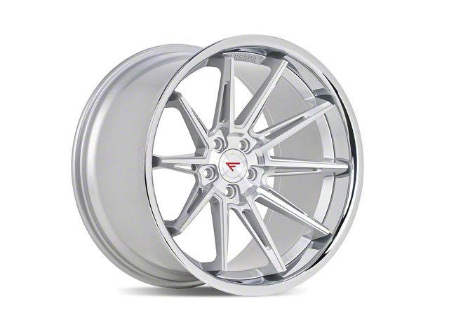 Ferrada Wheels CM2 Machine Silver with Chrome Lip Wheel; 20x9 (10-14 Mustang)