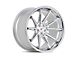Ferrada Wheels CM2 Machine Silver with Chrome Lip Wheel; Rear Only; 20x10.5 (10-14 Mustang)