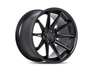 Ferrada Wheels CM2 Matte Black with Gloss Black Lip Wheel; 20x10 (10-14 Mustang)