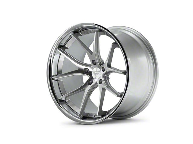 Ferrada Wheels FR2 Machine Silver with Chrome Lip Wheel; 19x8.5 (10-14 Mustang)