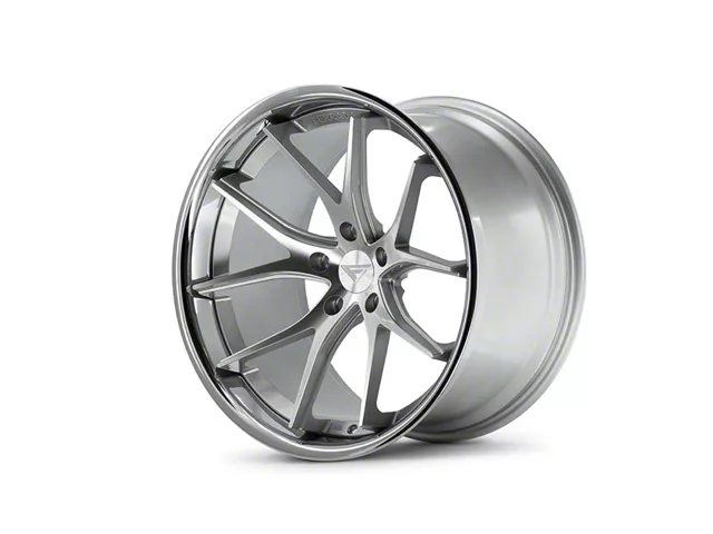 Ferrada Wheels FR2 Machine Silver with Chrome Lip Wheel; 19x9.5 (10-14 Mustang)