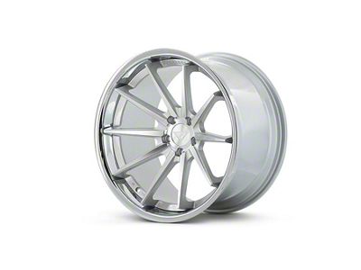 Ferrada Wheels FR4 Machine Silver with Chrome Lip Wheel; 20x9 (10-14 Mustang)