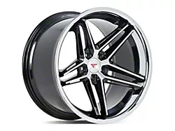 Ferrada Wheels CM1 Machine Black with Chrome Lip Wheel; 20x10.5 (15-23 Mustang)