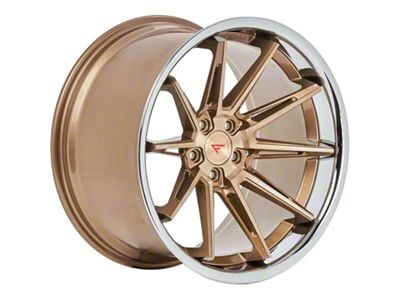 Ferrada Wheels CM2 Brushed Cobre with Chrome Lip Wheel; 20x9; 25mm Offset (15-23 Mustang)