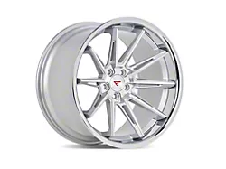 Ferrada Wheels CM2 Machine Silver with Chrome Lip Wheel; 19x8.5 (15-23 Mustang GT, EcoBoost, V6)