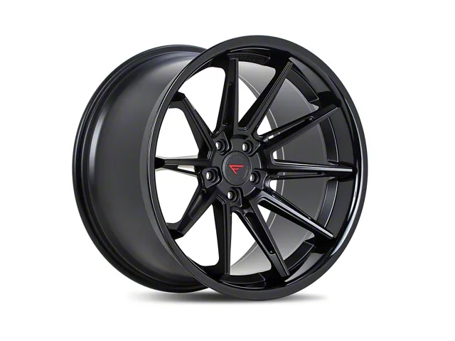 Ferrada Wheels CM2 Matte Black with Gloss Black Lip Wheel; 20x10 (15-23 Mustang GT, EcoBoost, V6)