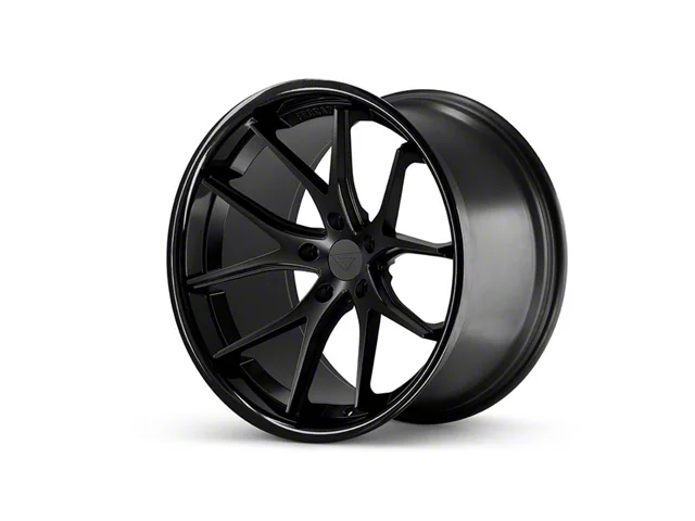 Ferrada Wheels FR2 Matte Black with Gloss Black Lip Wheel; 20x9 (15-23 Mustang GT, EcoBoost, V6)