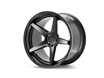 Ferrada Wheels FR3 Matte Black with Gloss Black Lip Wheel; 19x9.5 (15-23 Mustang GT, EcoBoost, V6)