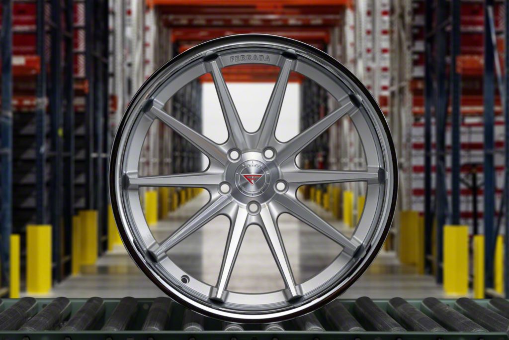 STRASBURGO 16.5万24A/W フリンジ ツイードジレ Ferrada Wheels Mustang FR4 Machine Silver with Chrome Lip Wheel