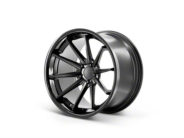 Ferrada Wheels FR4 Matte Black with Gloss Black Lip Wheel; 19x9.5 (15-23 Mustang GT, EcoBoost, V6)
