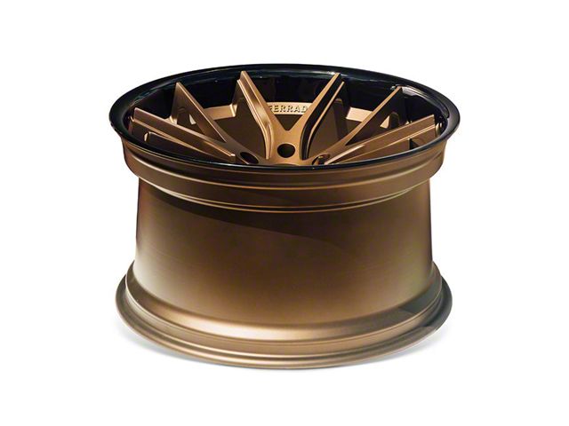 Ferrada Wheels FR2 Matte Bronze with Gloss Black Lip Wheel; 19x8.5 (16-24 Camaro, Excluding ZL1)