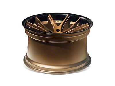 Ferrada Wheels FR2 Matte Bronze with Gloss Black Lip Wheel; 19x8.5 (16-24 Camaro, Excluding ZL1)