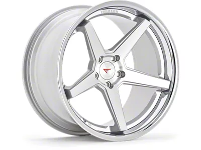 Ferrada Wheels FR3 Machine Silver with Chrome Lip Wheel; 20x9; 35mm Offset (16-24 Camaro)