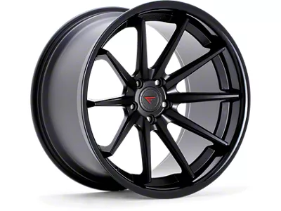 Ferrada Wheels FR4 Matte Black with Gloss Black Lip Wheel; Rear Only; 20x10.5; 28mm Offset (16-24 Camaro)