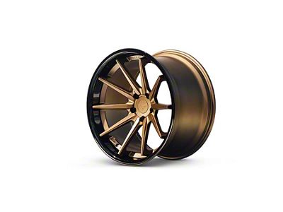 Ferrada Wheels FR4 Matte Bronze with Gloss Black Lip Wheel; Rear Only; 20x10.5 (16-24 Camaro)